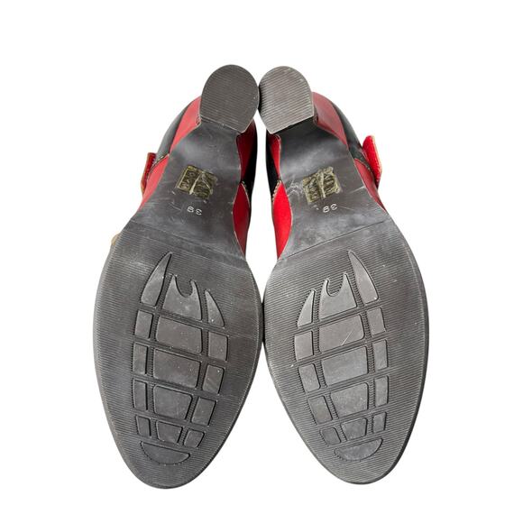 L’artiste X Spring Step Women’s Mary Ellen Red Black Mary Jane Size 39 US 8.5 - Picture 9 of 11